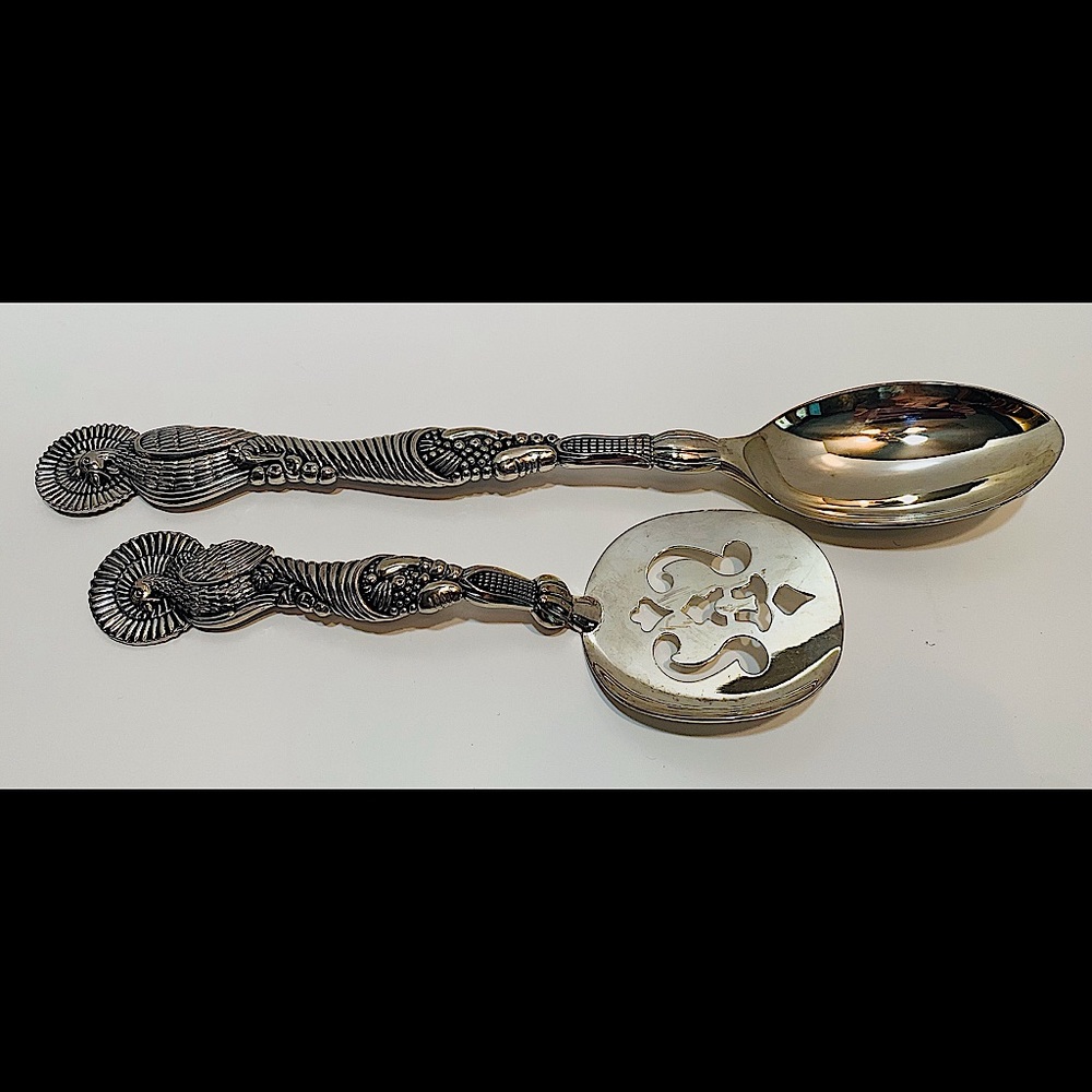 Silver Plated Cranberry Stuffing Serving Set